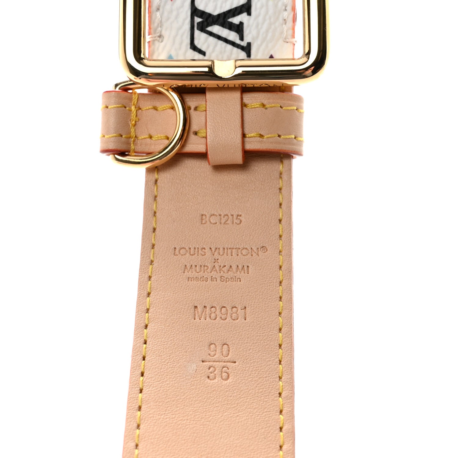 Louis Vuitton LV X TM Monogram Multicolor D Ring 90 36 Belt 5 of 6