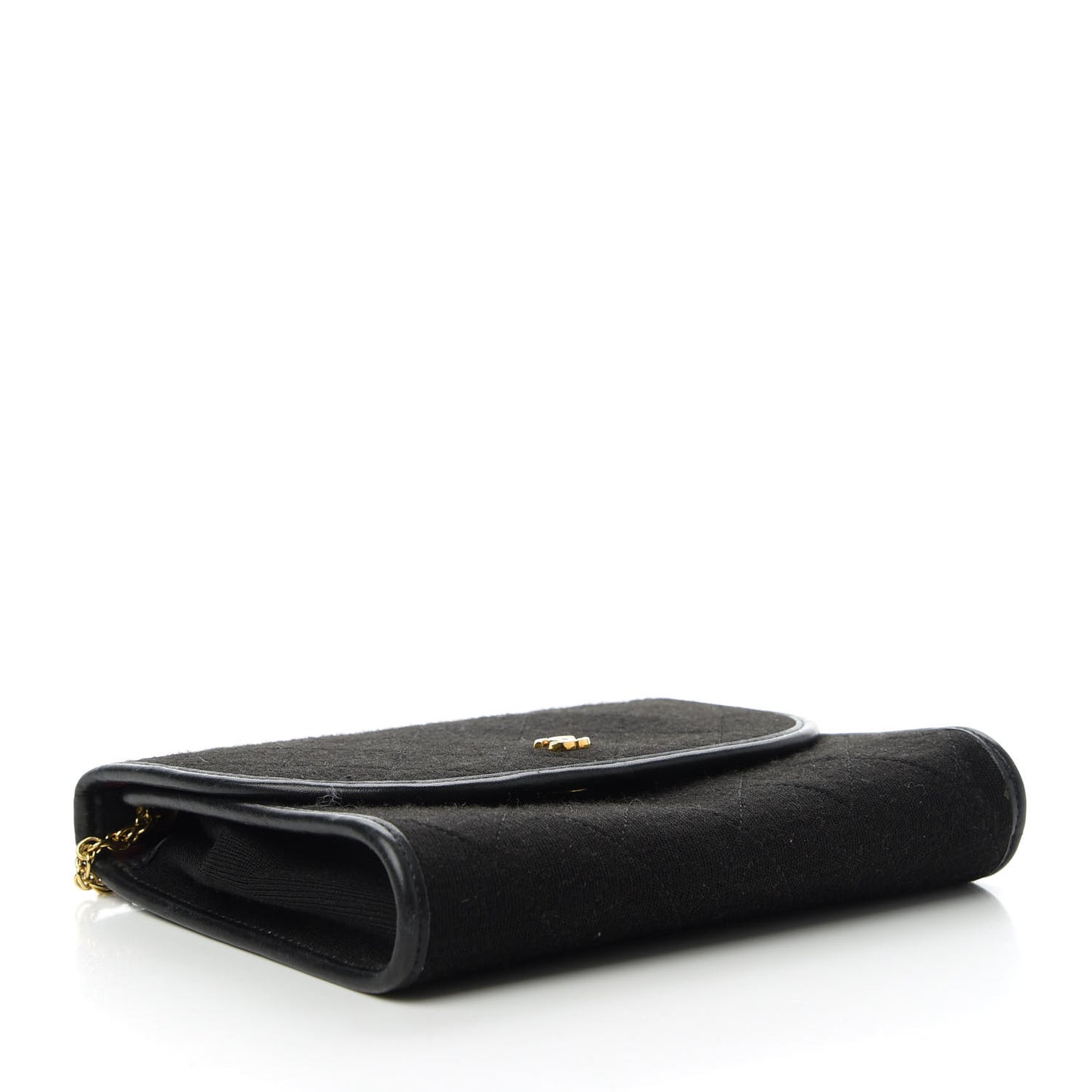 Jersey Quilted Mini Square Flap Black