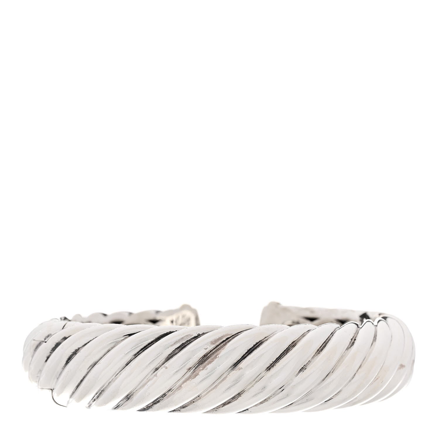 David Yurman Sterling Silver 18K Yellow Gold 15mm Waverly Bracelet 1 of 4