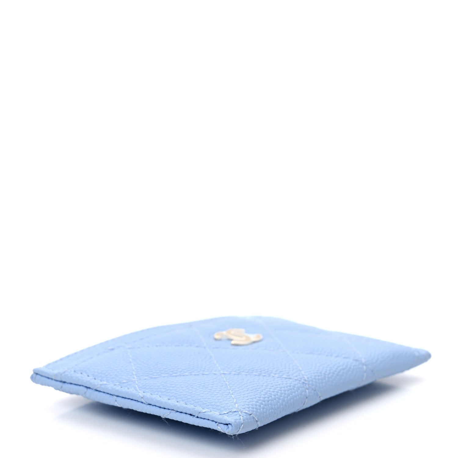 Chanel Caviar Quilted Card Holder Light Blue 4 of 8