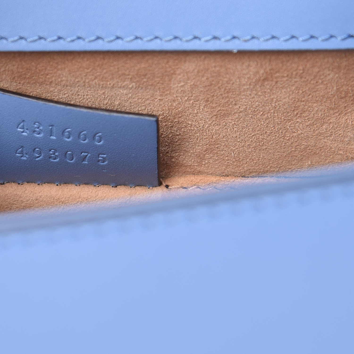 Gucci Calfskin Mini Sylvie Chain Shoulder Bag Clear Sky Blue 7 of 9