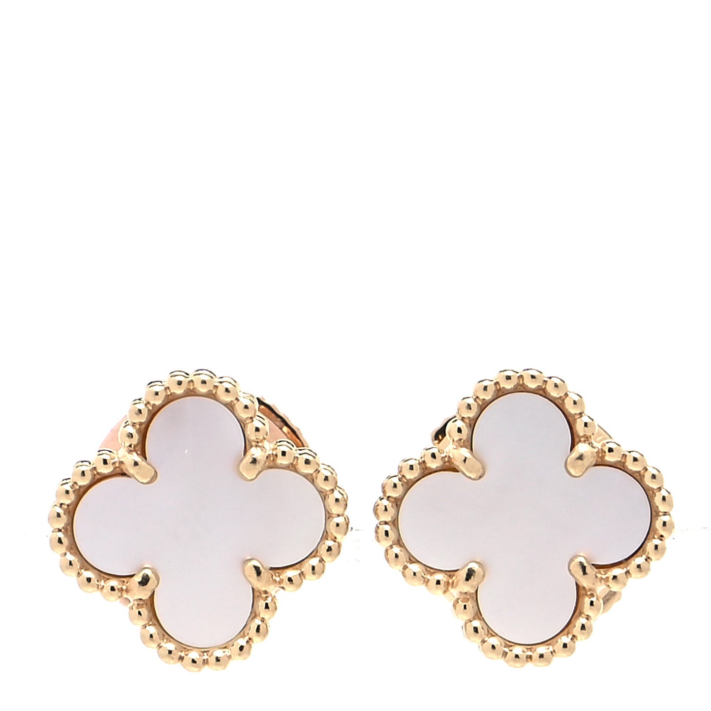 18K Yellow Gold Mother of Pearl Sweet Alhambra Earrings