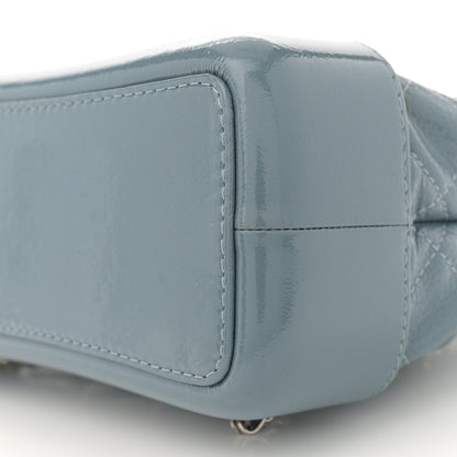 Chanel Patent Goatskin Quilted Small Gabrielle Backpack Blue 8 of 9