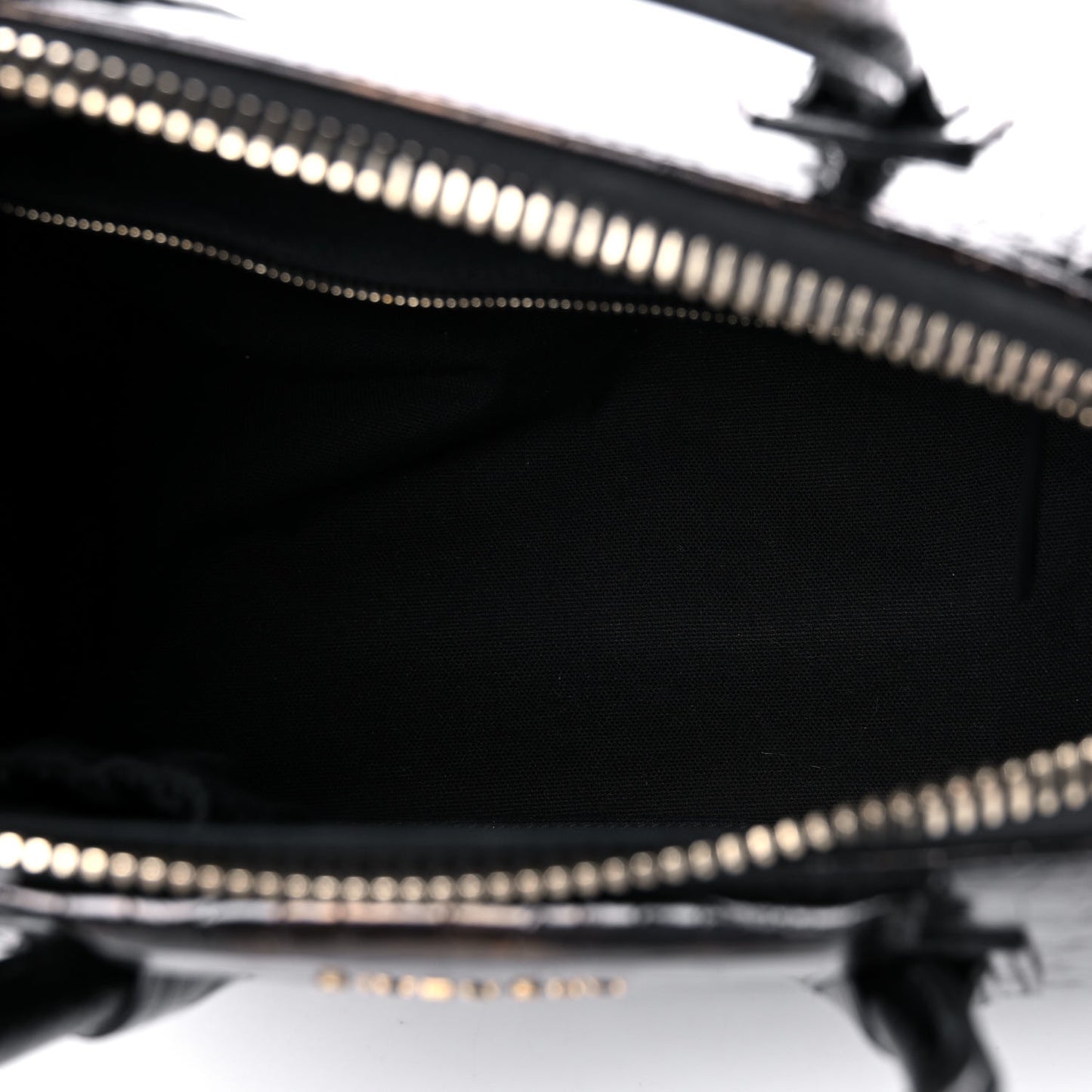 Calfskin Crocodile Embossed Small Antigona Black