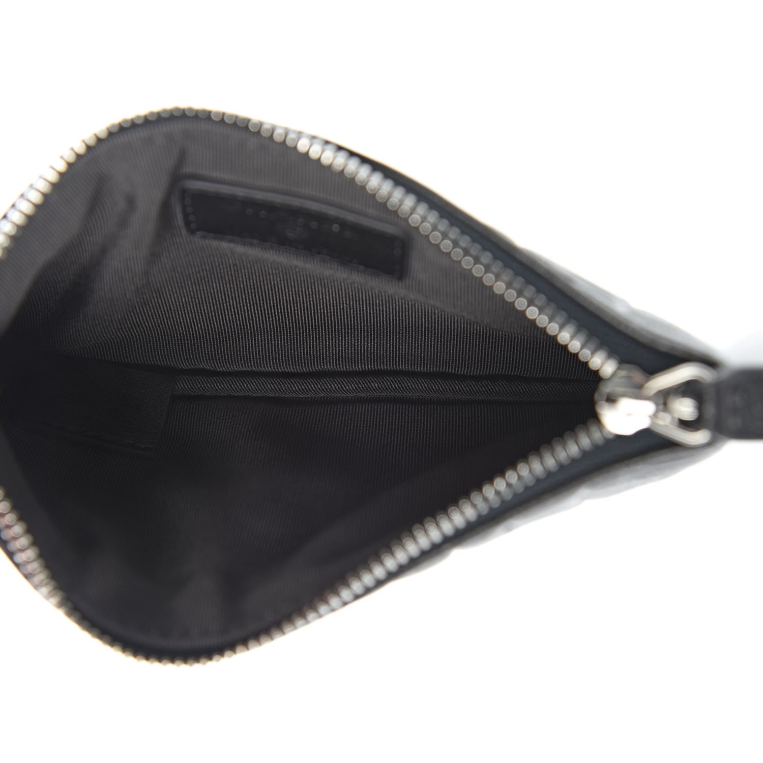 Chanel Goatskin Camellia Embossed Cosmetic Pouch Anthracite 5 of 8
