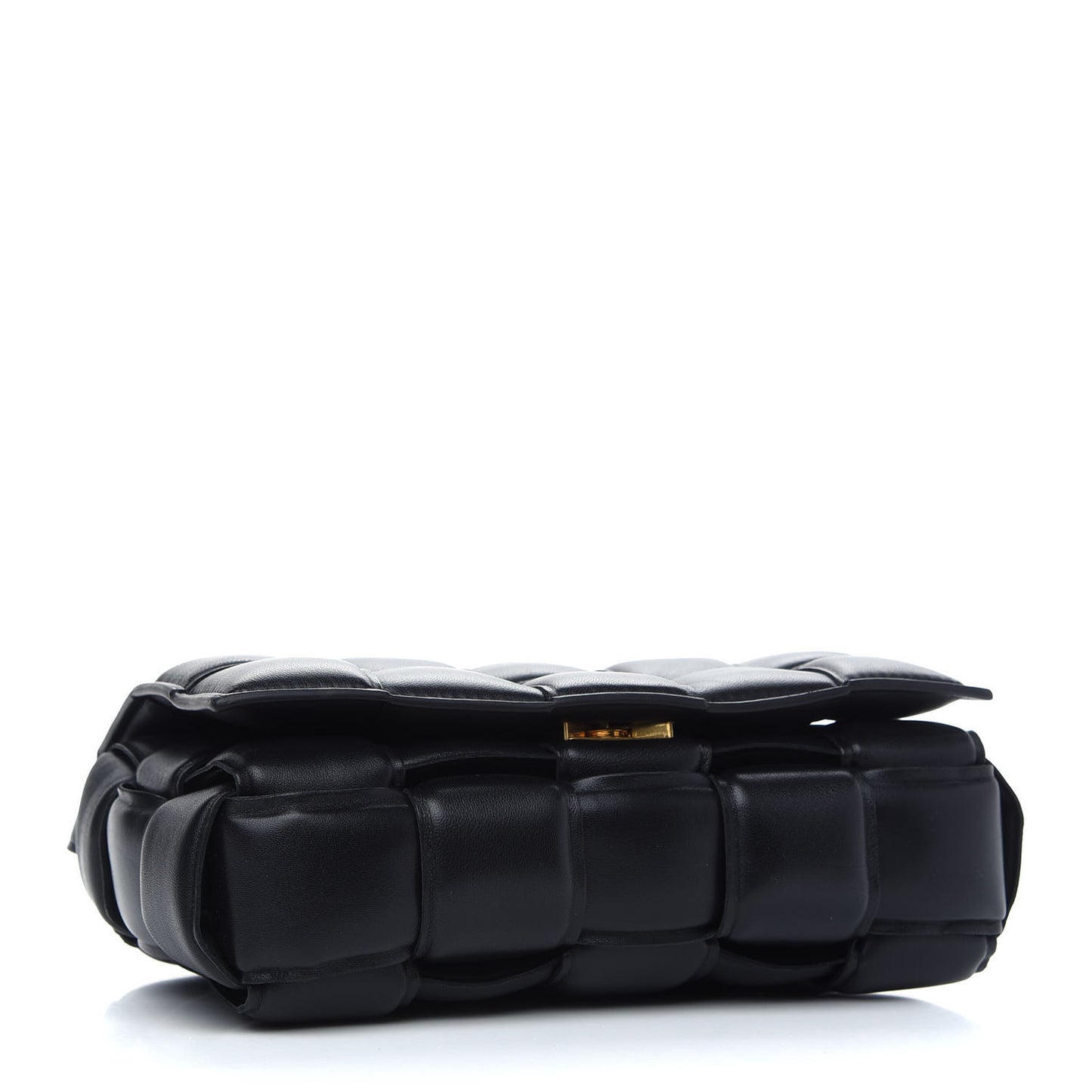 Nappa Maxi Intreccio Padded Cassette Crossbody Bag Black