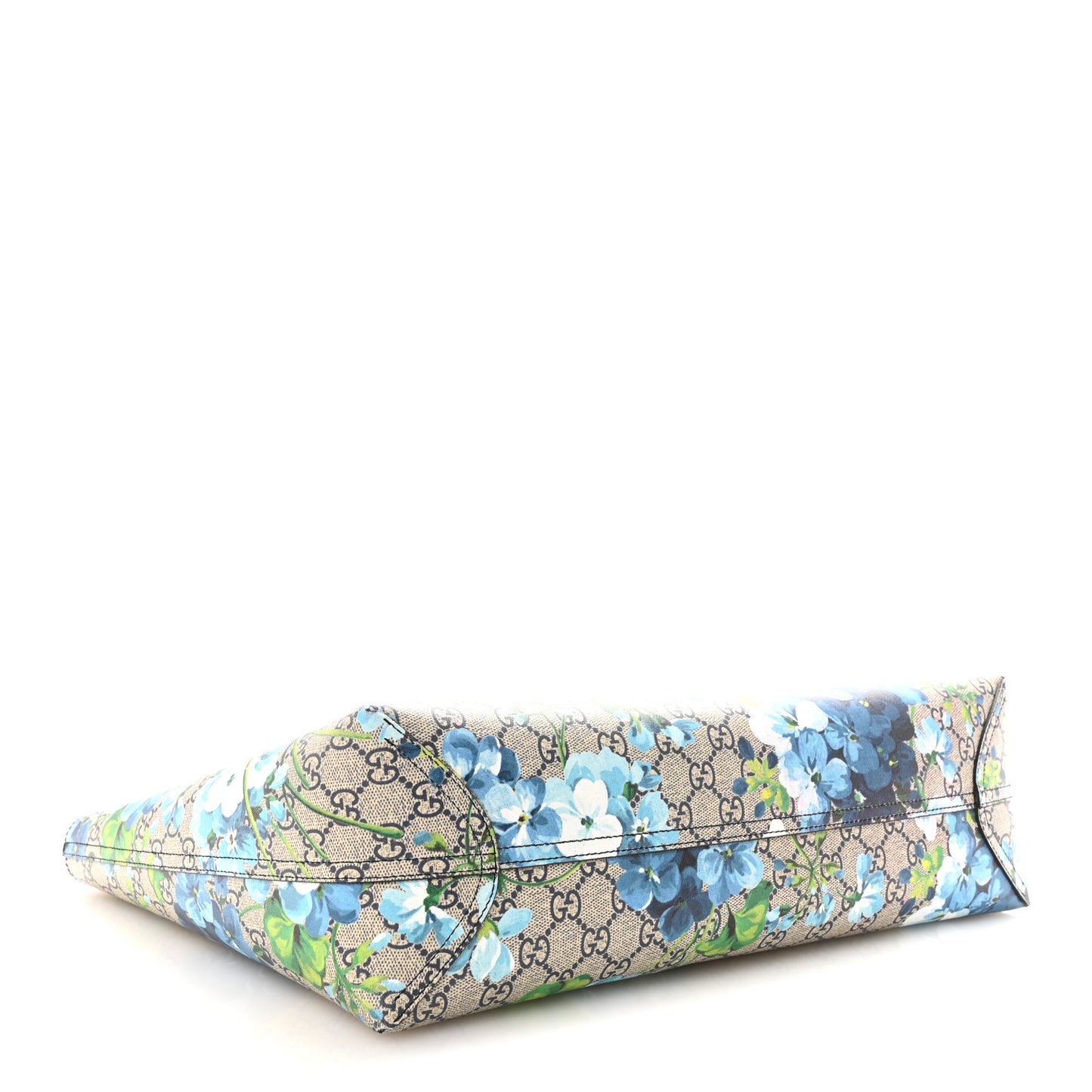GG Supreme Monogram Blooms Medium Reversible Tote Beige Blue
