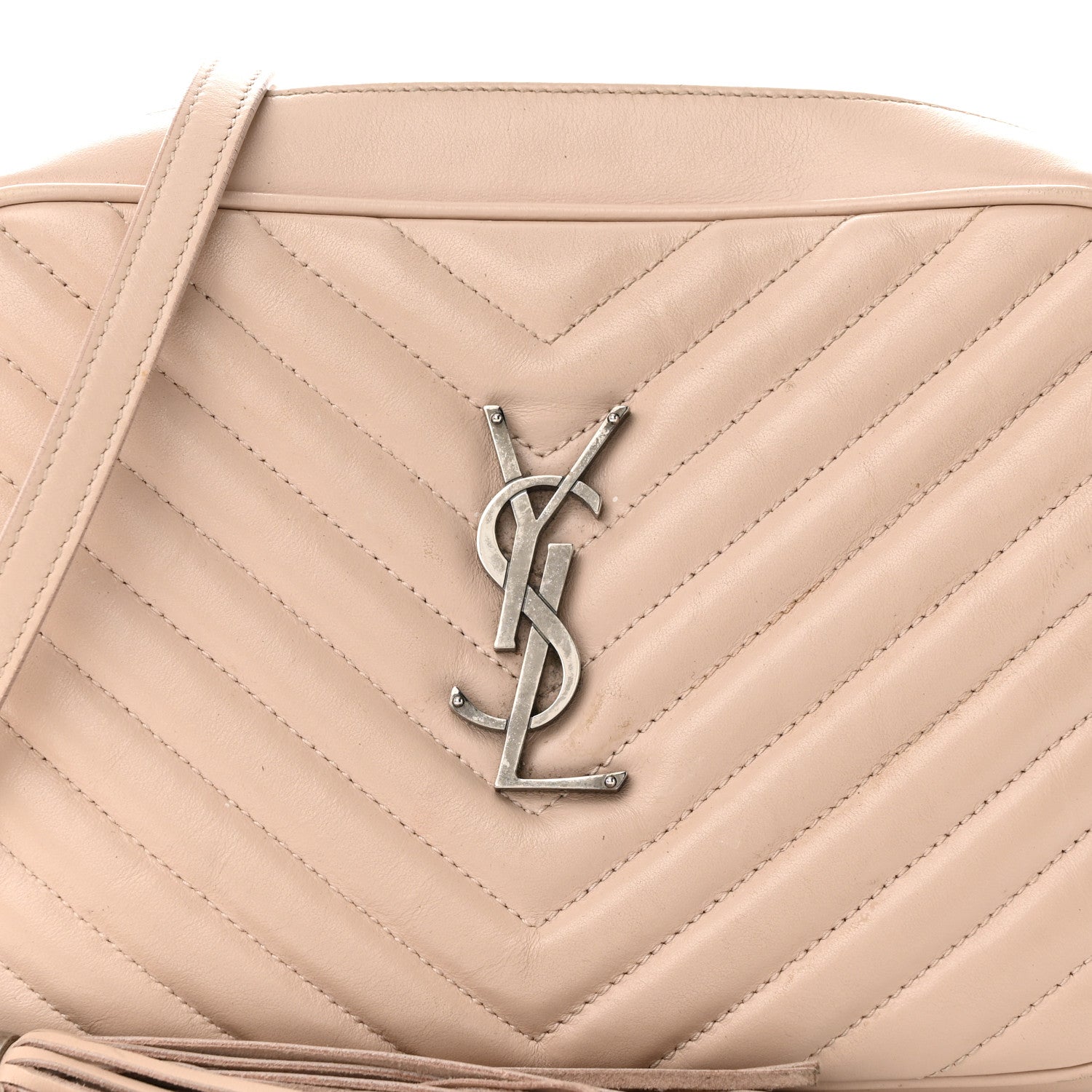 Saint Laurent Calfskin Matelasse Monogram Lou Camera Bag Marble Pink 8 of 12
