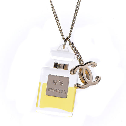 Chanel Resin Perfume Bottle CC Necklace 4 of 5