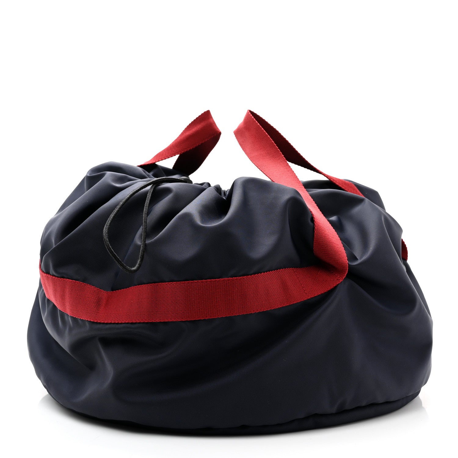 Balenciaga Textured Sport Nylon Logo Embroidered S Wheel Gym Bag Bleu Navy Rouge 2 of 11