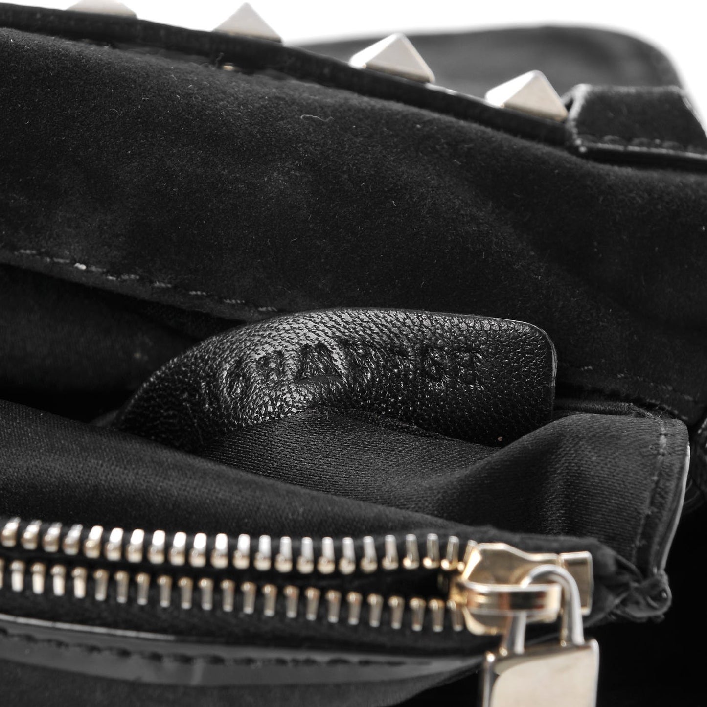 Patent Mini Rockstud Crossbody Bag Black