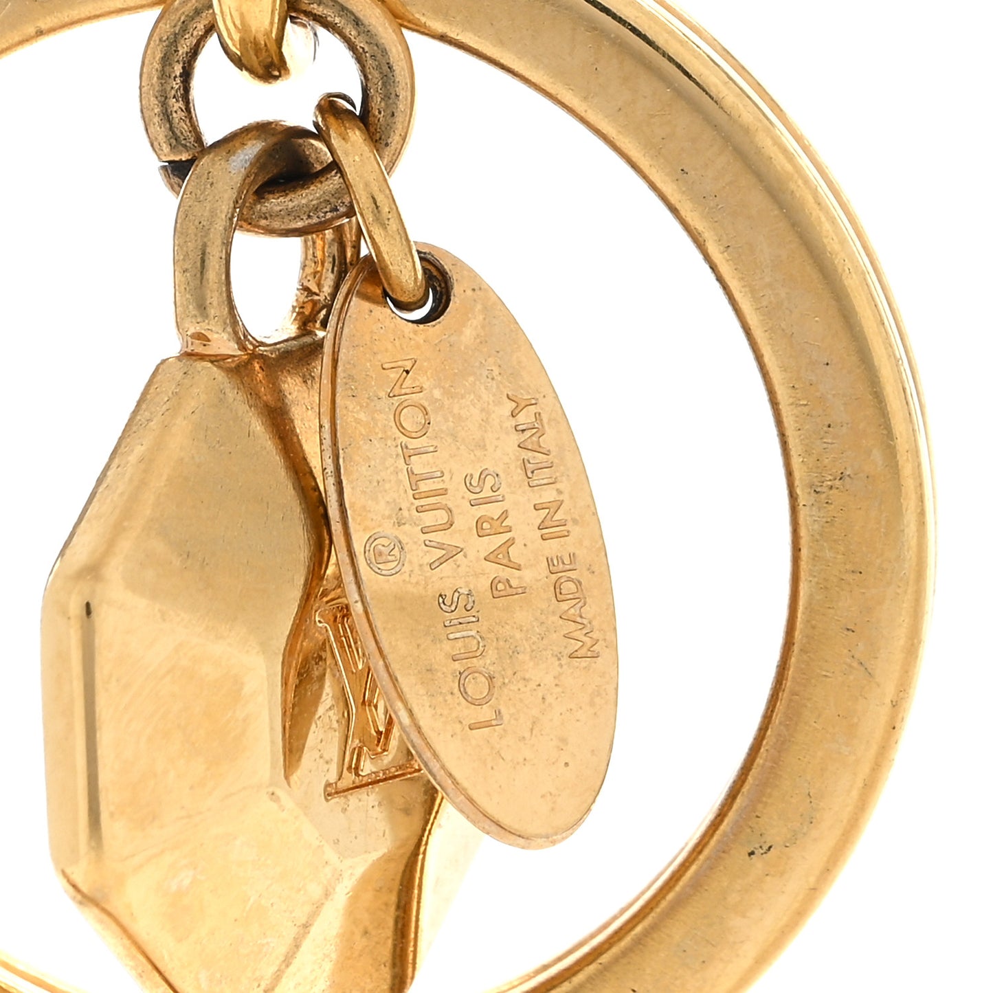LV Facettes Bag Charm Key Holder Gold