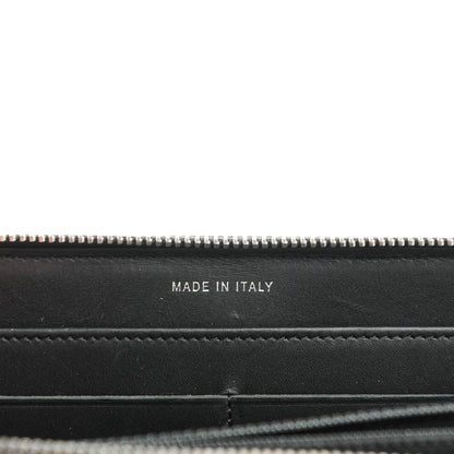 Chanel Glazed Calfskin Coco Boy Large Gusset Zip Around Wallet Black 7 of 8