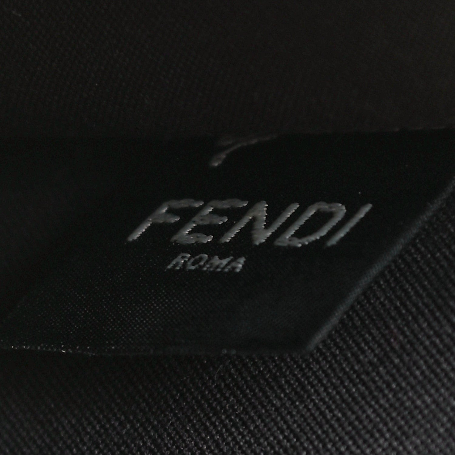 Fendi Canvas Vitello King FF Embroidered Medium Flat Baguette Grezzo Limone 8 of 11