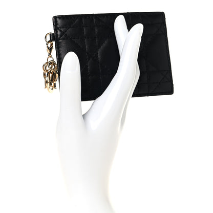 Christian Dior Lambskin Cannage Lady Dior Card Holder Black 2 of 6