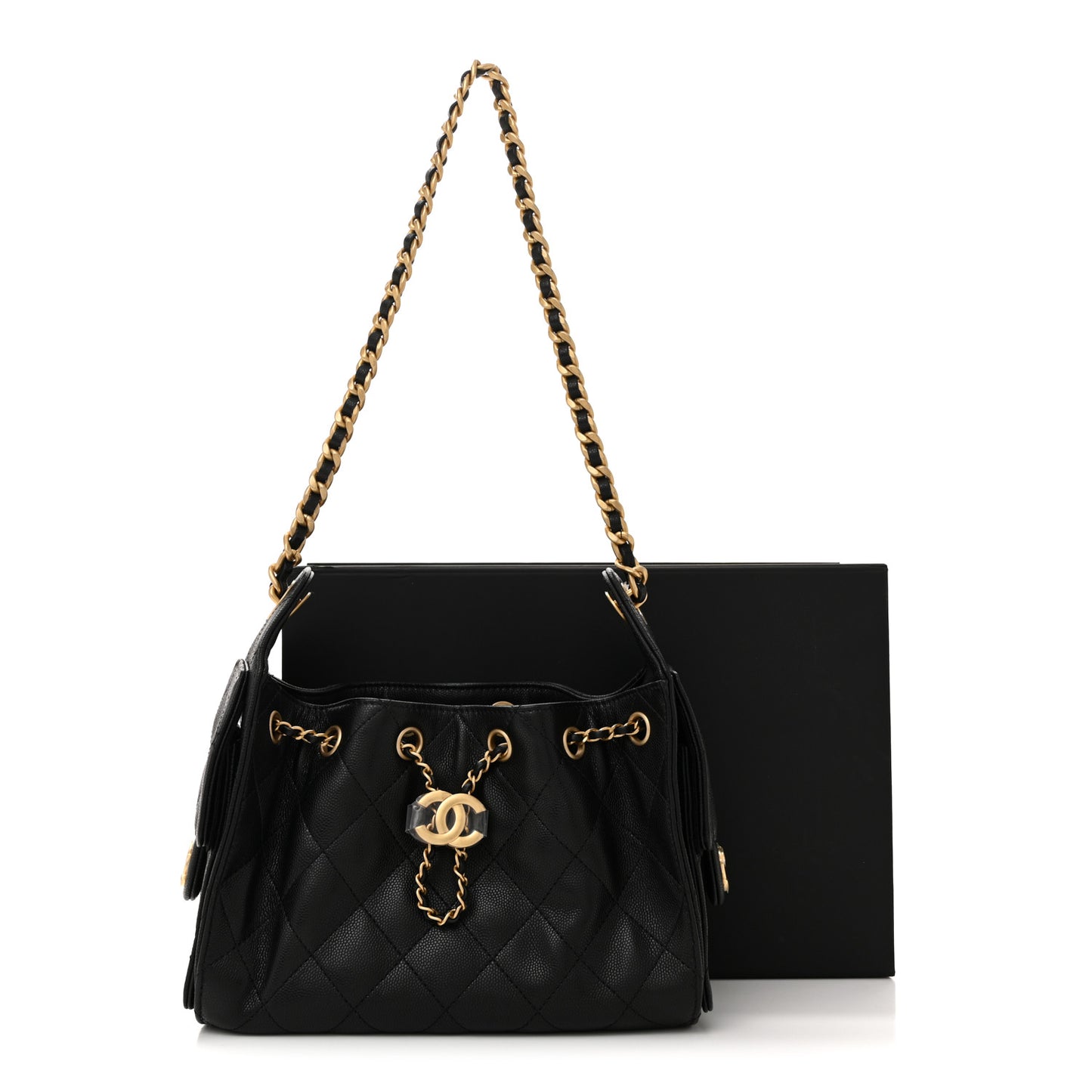 Caviar Quilted Mini Chanel 25 Handbag Black