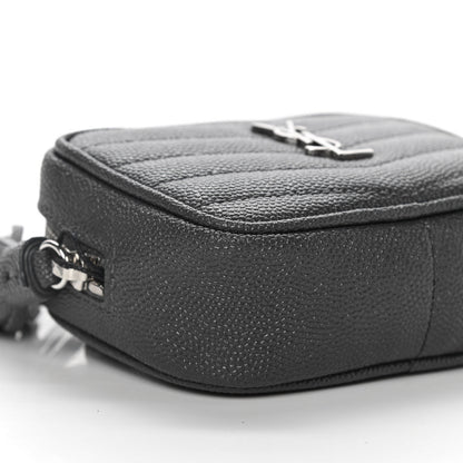 Saint Laurent Grain De Poudre Matelasse Monogram Baby Lou Camera Bag Dark Smog 10 of 11
