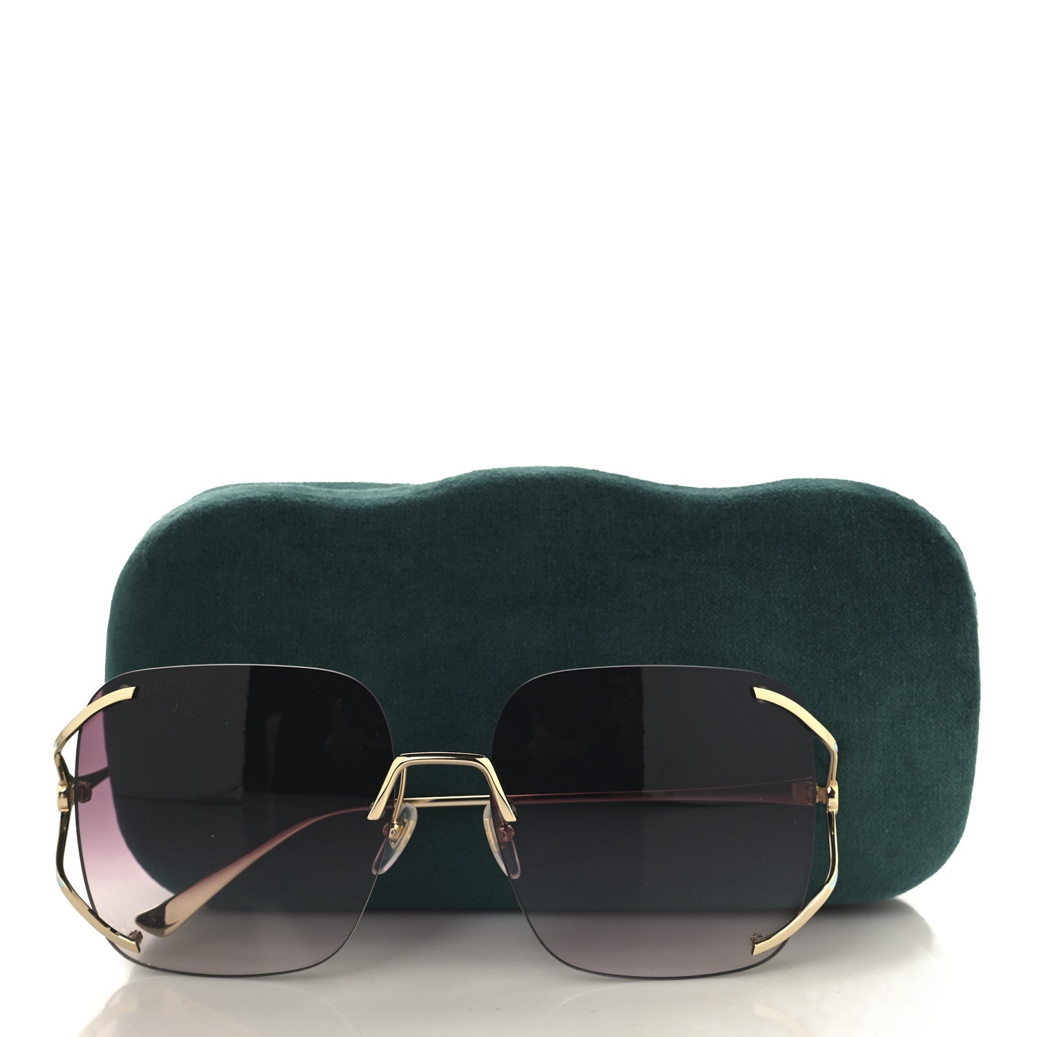 Gucci Metal Oversized Sunglasses GG0646S Gold Blue 8 of 8