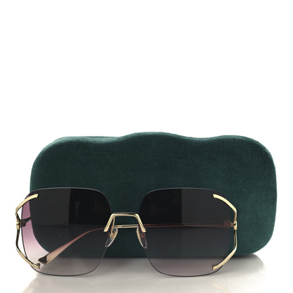 Gucci Metal Oversized Sunglasses GG0646S Gold Blue 8 of 8