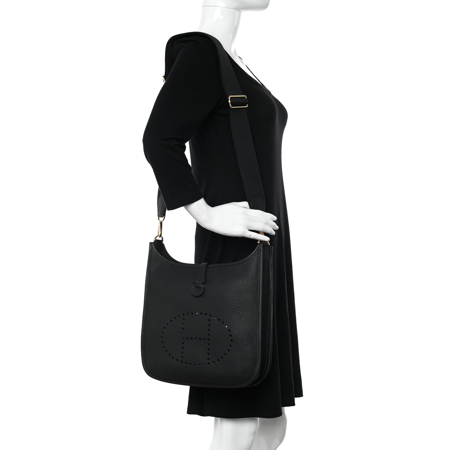 Hermes Taurillon Clemence Evelyne III PM Black 2 of 10