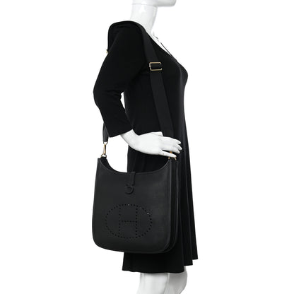Hermes Taurillon Clemence Evelyne III PM Black 2 of 10