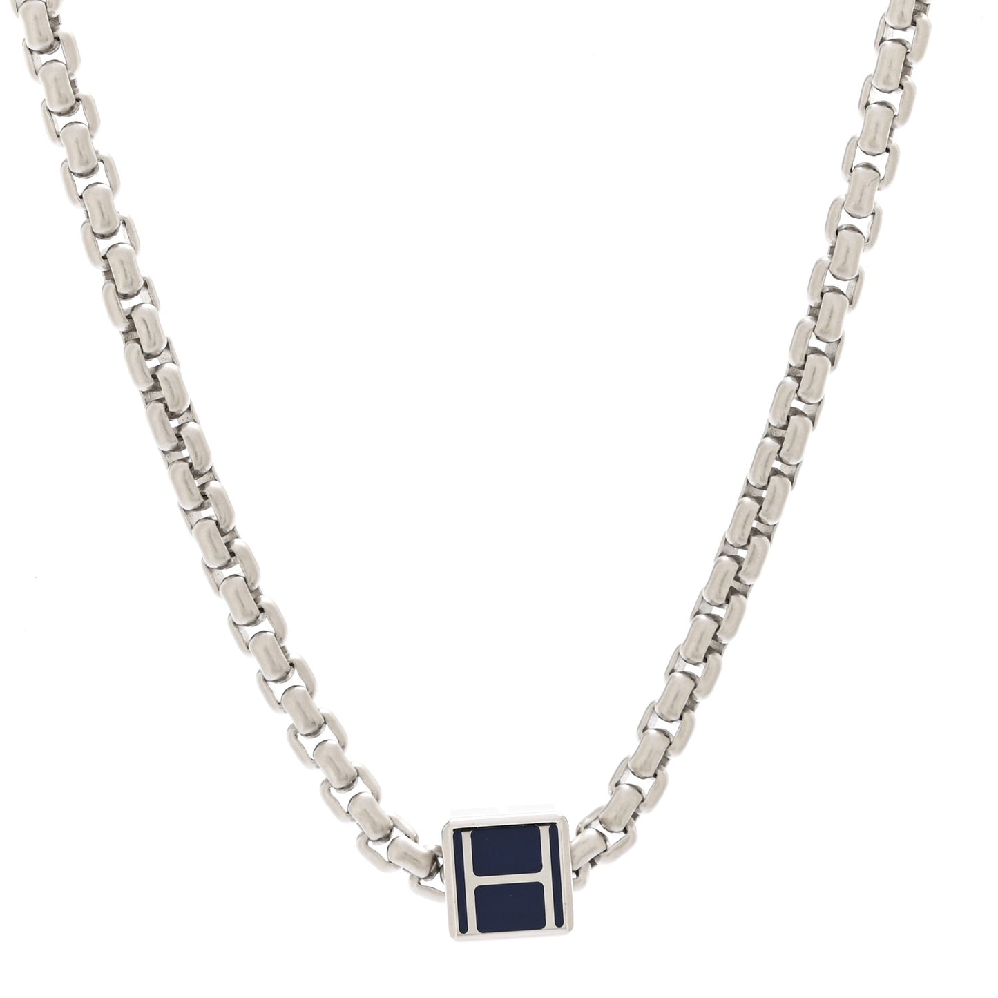 Palladium Buffalo Horn Swift Meli-Melo Necklace Vert Veronese Bleu Saphir