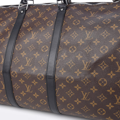 Louis Vuitton Monogram Macassar Keepall Bandouliere 55 9 of 12