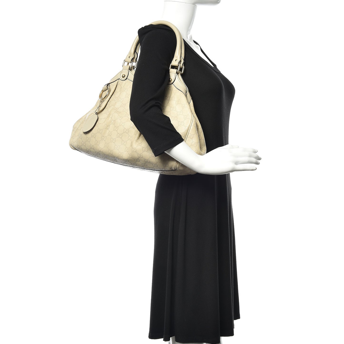Guccissima Medium Sukey Tote Mystic White