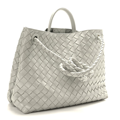 Bottega Veneta Nappa Intrecciato Medium Andiamo Shoulder Bag Agate Grey 3 of 8