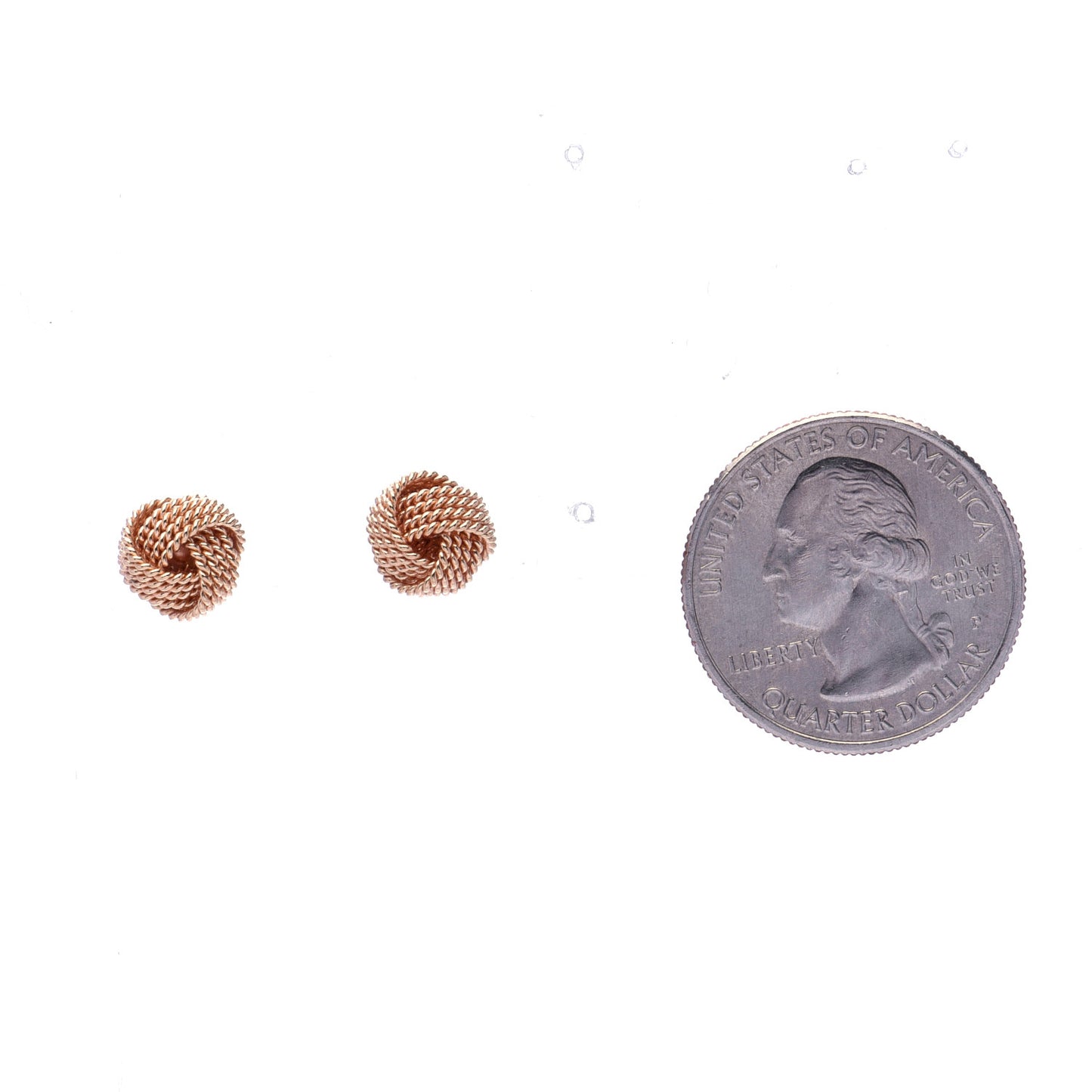 18K Rose Gold Twist Knot Earrings