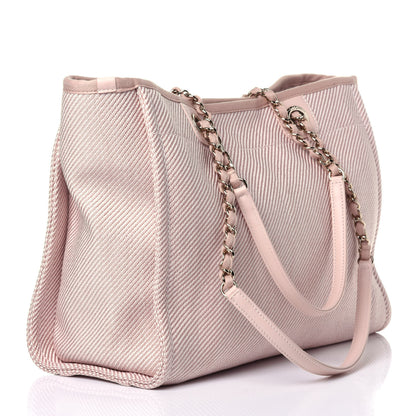 Chanel Mixed Fibers Calfskin Small Deauville Tote Beige 2 of 10
