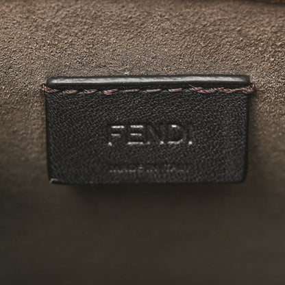 Fendi Glazed Fabric Vitello King Plexiglass FF 1974 Logo Hairdo Girls Inlay Mini Fendi Sunshine Shopper Tote Mogano Panna Multicolor 6 of 15