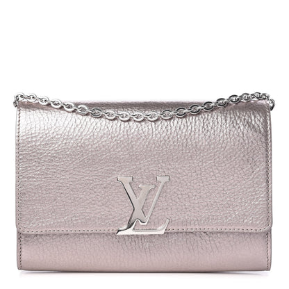 Louis Vuitton Metallic Grained Calfskin Louise Clutch GM NM 1 of 9