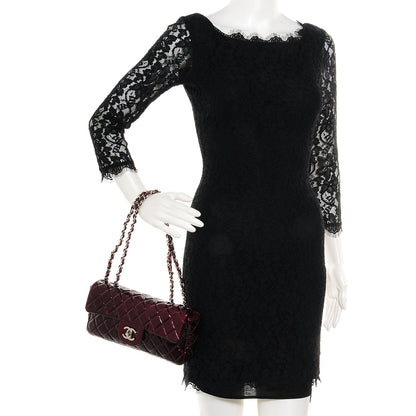 Chanel Patent Quilted East West Flap Bordeaux 2 of 8