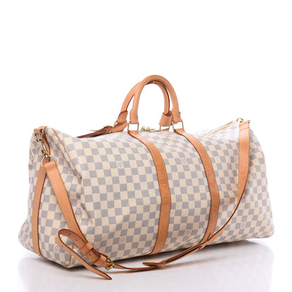 Louis Vuitton Damier Azur Keepall Bandouliere 55 3 of 12