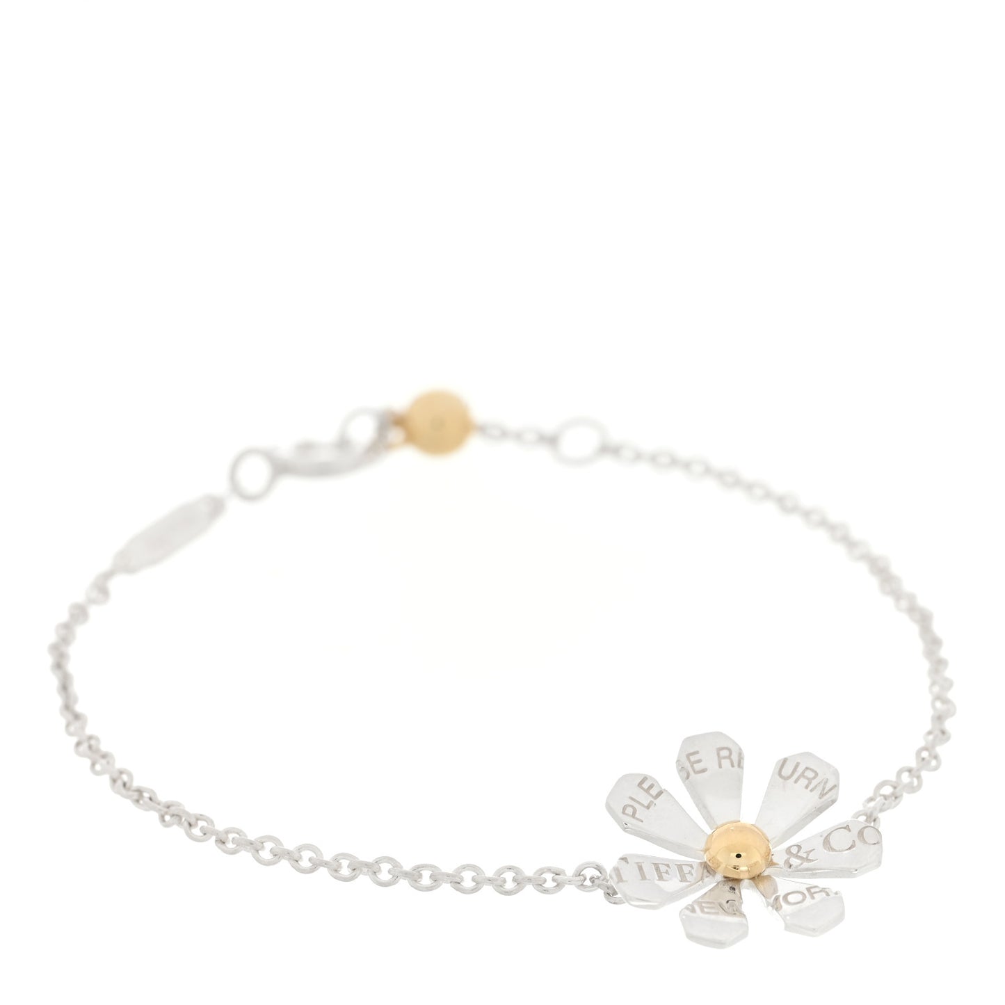 Sterling Silver 18K Yellow Gold Return to Tiffany Daisy Chain Bracelet