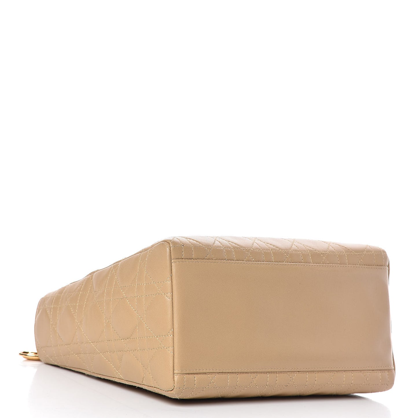 Lambskin Cannage Medium Lady Dior Beige