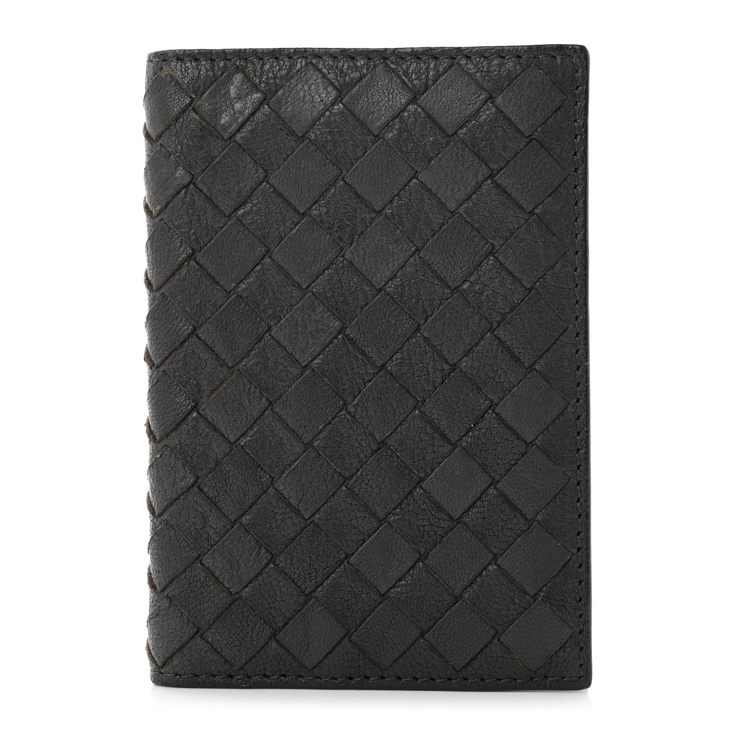 Bottega Veneta Nappa Intrecciato Bi-Fold Card Holder ID Wallet Black 1 of 6