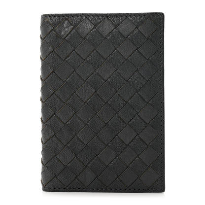 Bottega Veneta Nappa Intrecciato Bi-Fold Card Holder ID Wallet Black 1 of 6