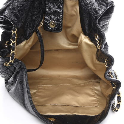 Chanel Vinyl XXL Rock and Chain Flap Black 5 of 12