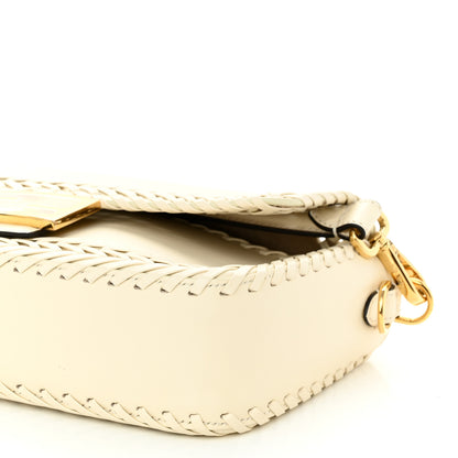 Fendi Vitello King Ceylon Woven Baguette White Ice 10 of 10