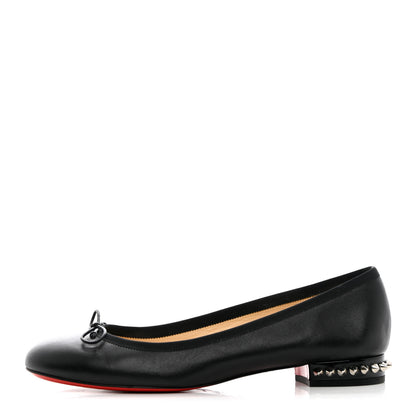 Christian Louboutin Shiny Nappa La Massine Flats 38 Black 1 of 18