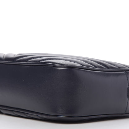 Saint Laurent Calfskin Matelasse Monogram Lou Camera Bag Navy 7 of 11