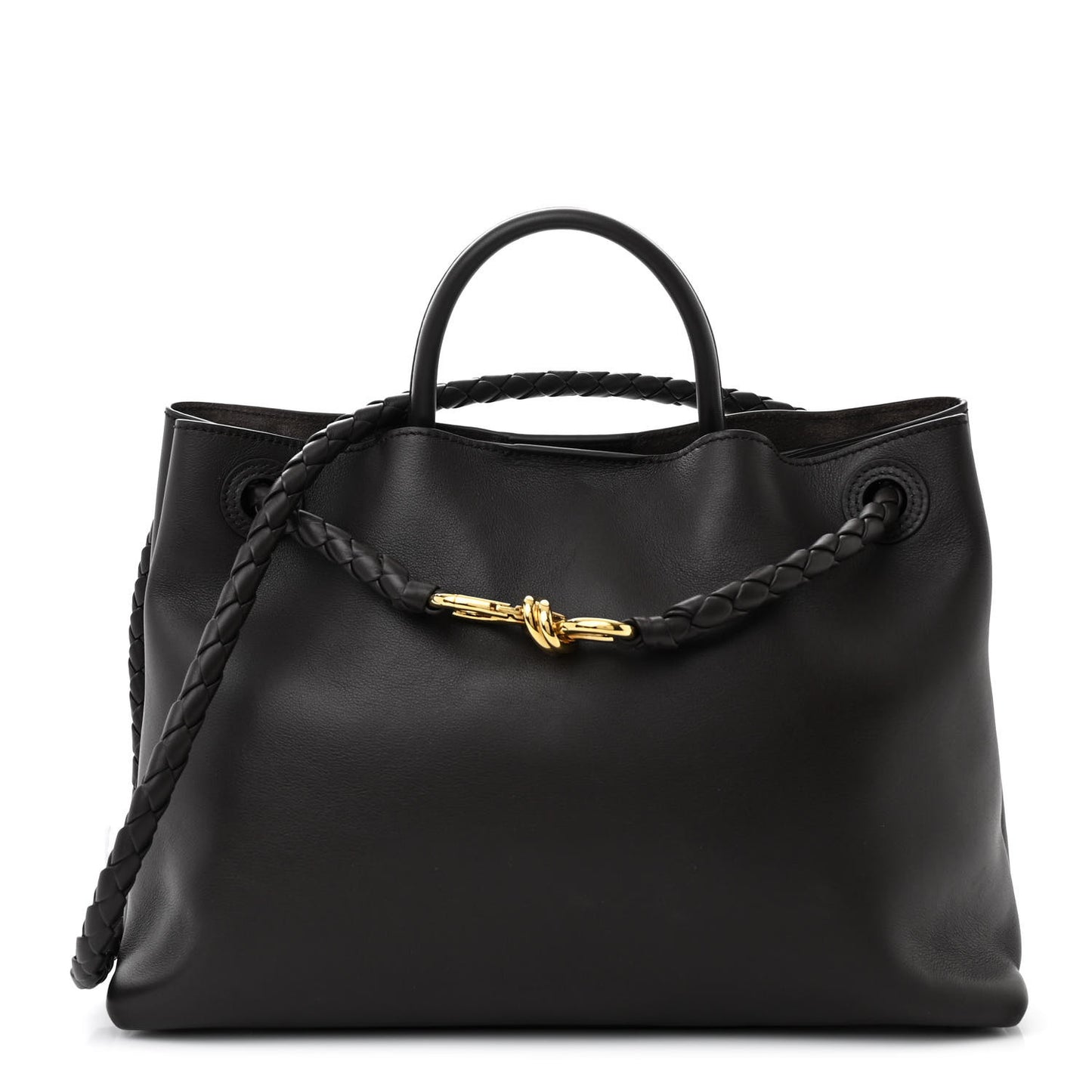 Silky Calfskin Medium Andiamo Shoulder Bag Fondant