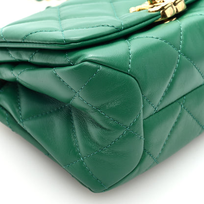 Chanel Lambskin Quilted Mini Color Match Flap Green 9 of 11
