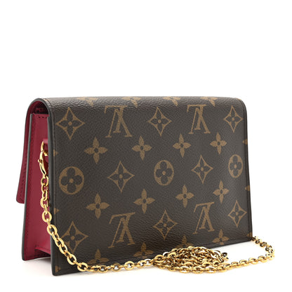 Louis Vuitton Monogram Flore Chain Wallet Fuchsia 3 of 10