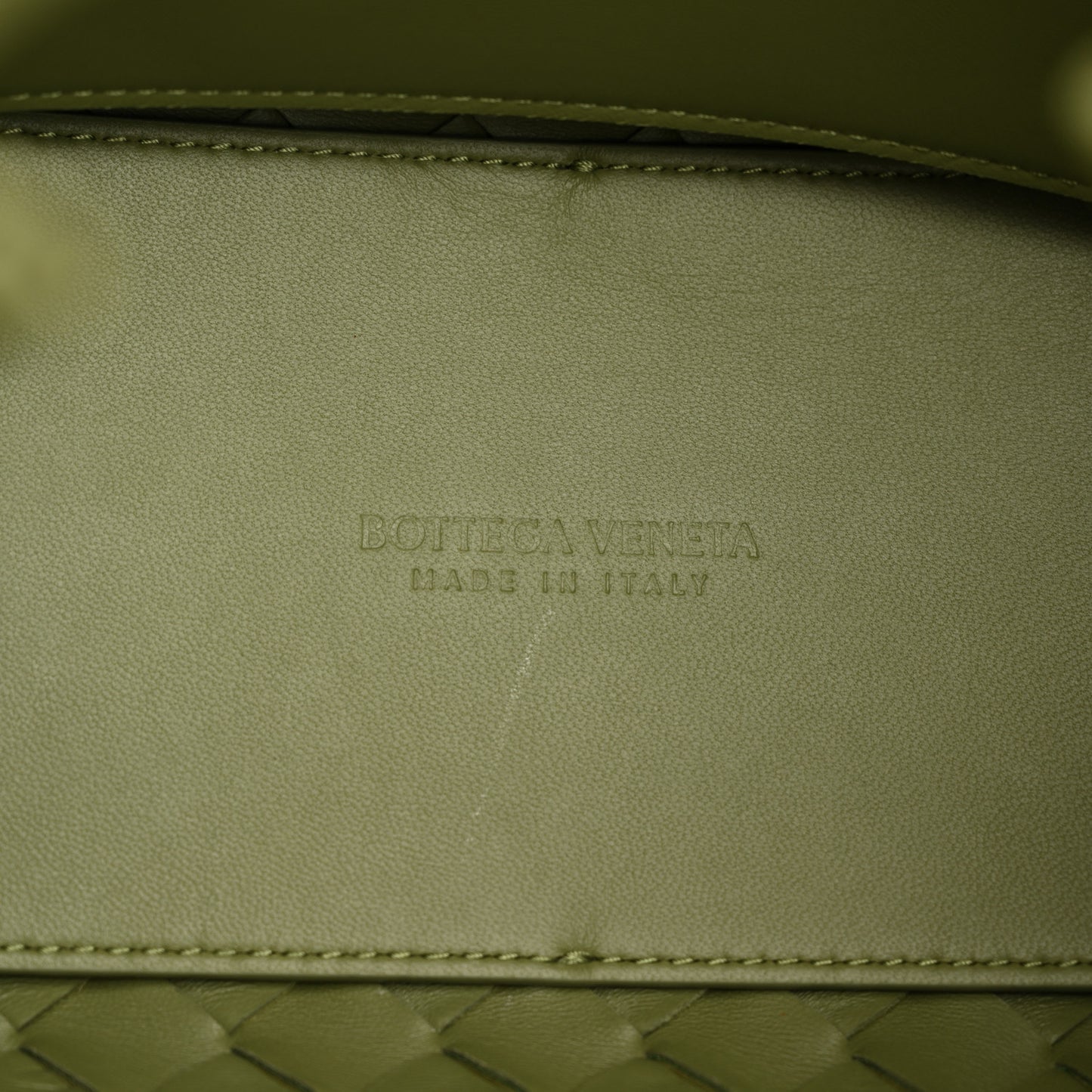 Nappa Intrecciato Small Andiamo Shoulder Bag Matcha