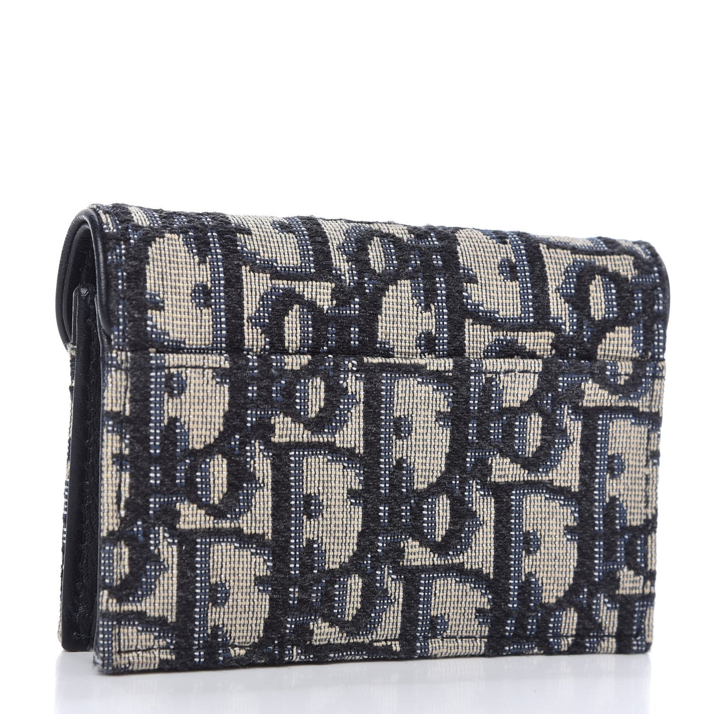 Oblique Saddle Card Holder Blue