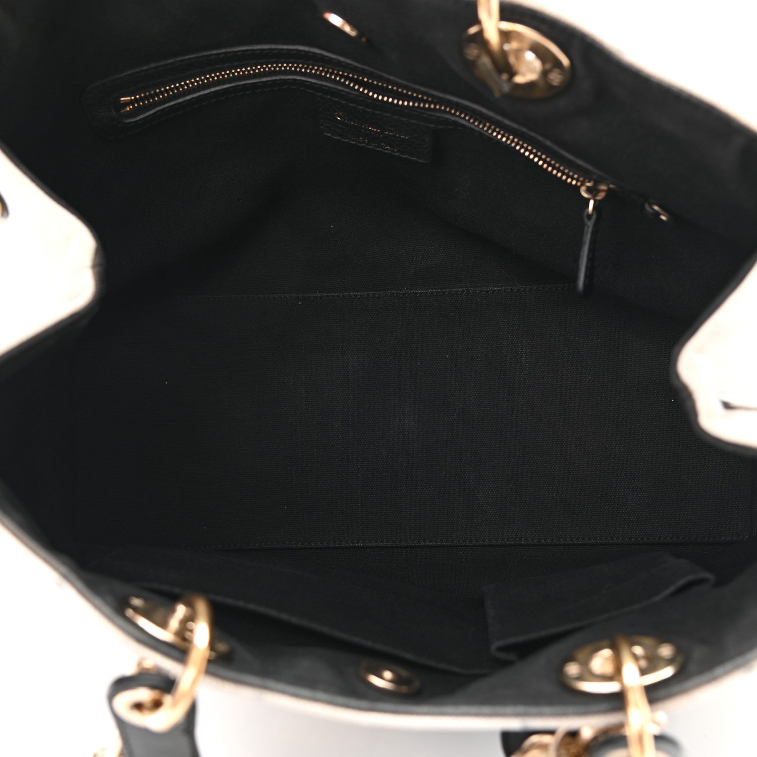 Christian Dior Canvas Printed Flower D-Light Tote White 5 of 11