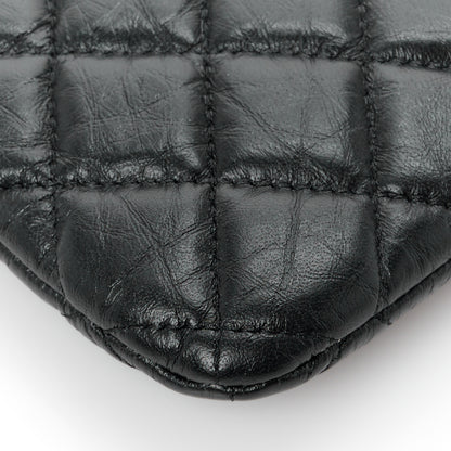 Chanel Aged Calfskin Quilted Medium Reissue Cosmetic Case So Black 10 of 10